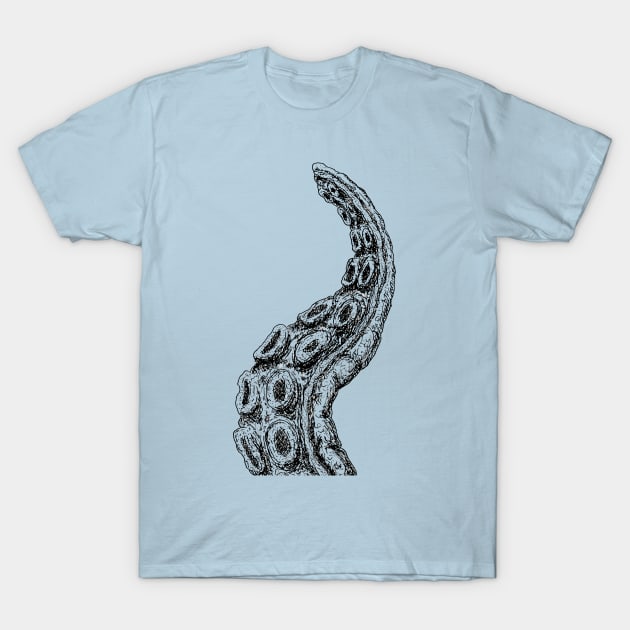 Cthulhu Octopus Tentacle Illustration Under the Deep Sea T-Shirt by Squeeb Creative